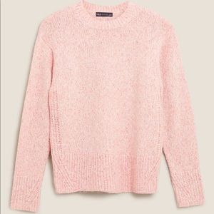 Marks & Spencer Textured Crew Neck Relaxed Jumper